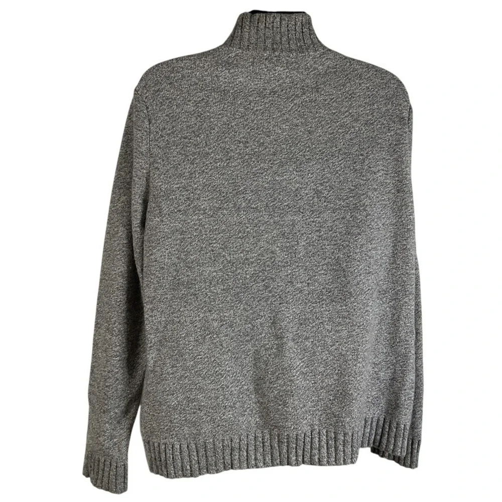 Banana Republic Men's XL Gray Knit‎ Button Front Mock Neck Cardigan Sweater Wool